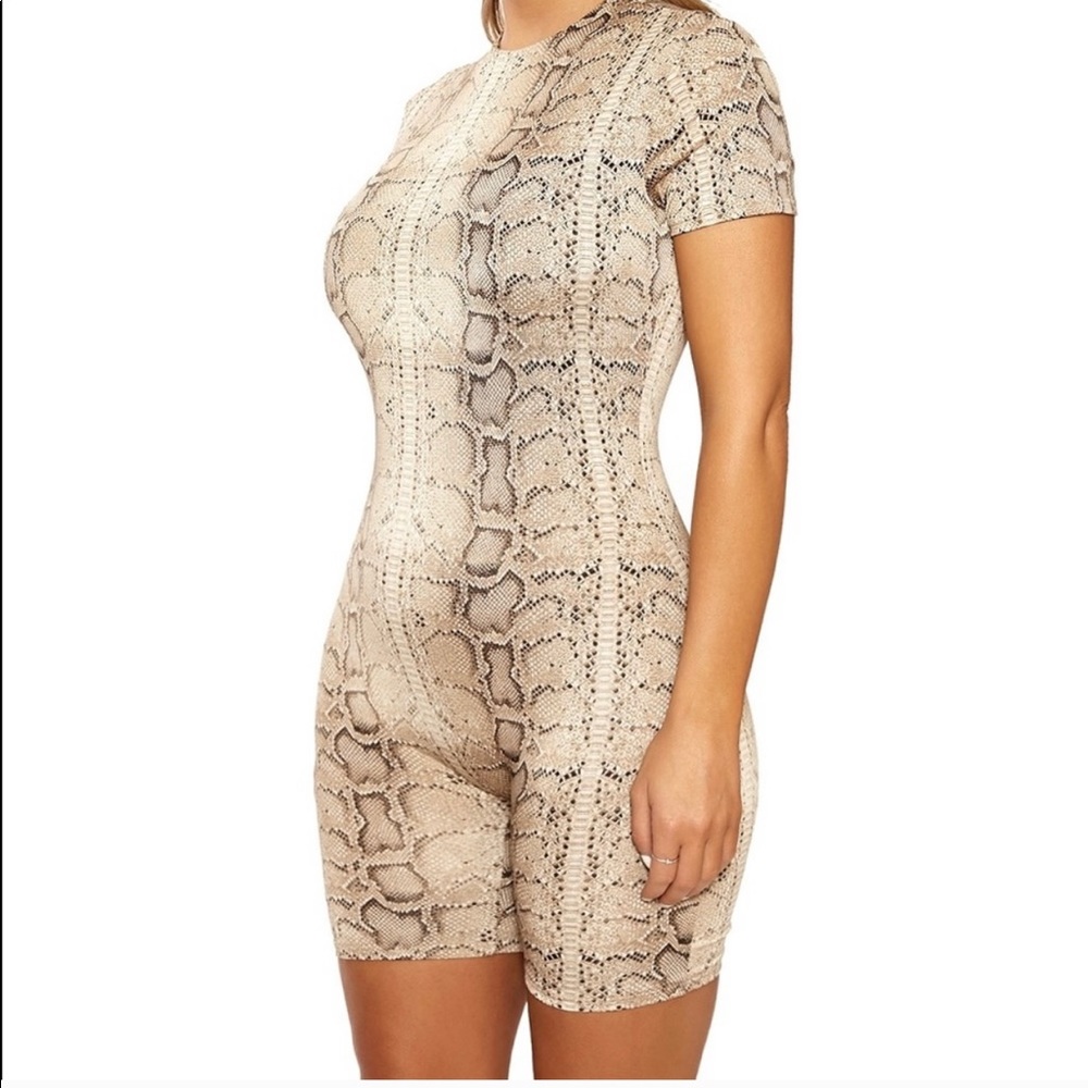 Naked wardrobe Snake print body suit